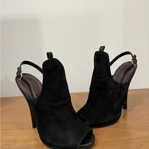 Gucci Strappy Black Peep Toe Heels Size EU 37.5